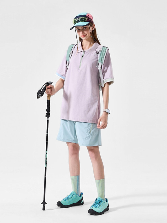 ChillFlask – Antibakterielles, schnelltrocknendes Polo-Shirt mit halbem Reißverschluss