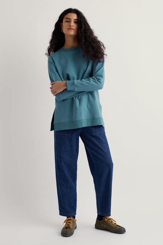 Genni Longline-Sweatshirt aus Bio-Baumwolle
