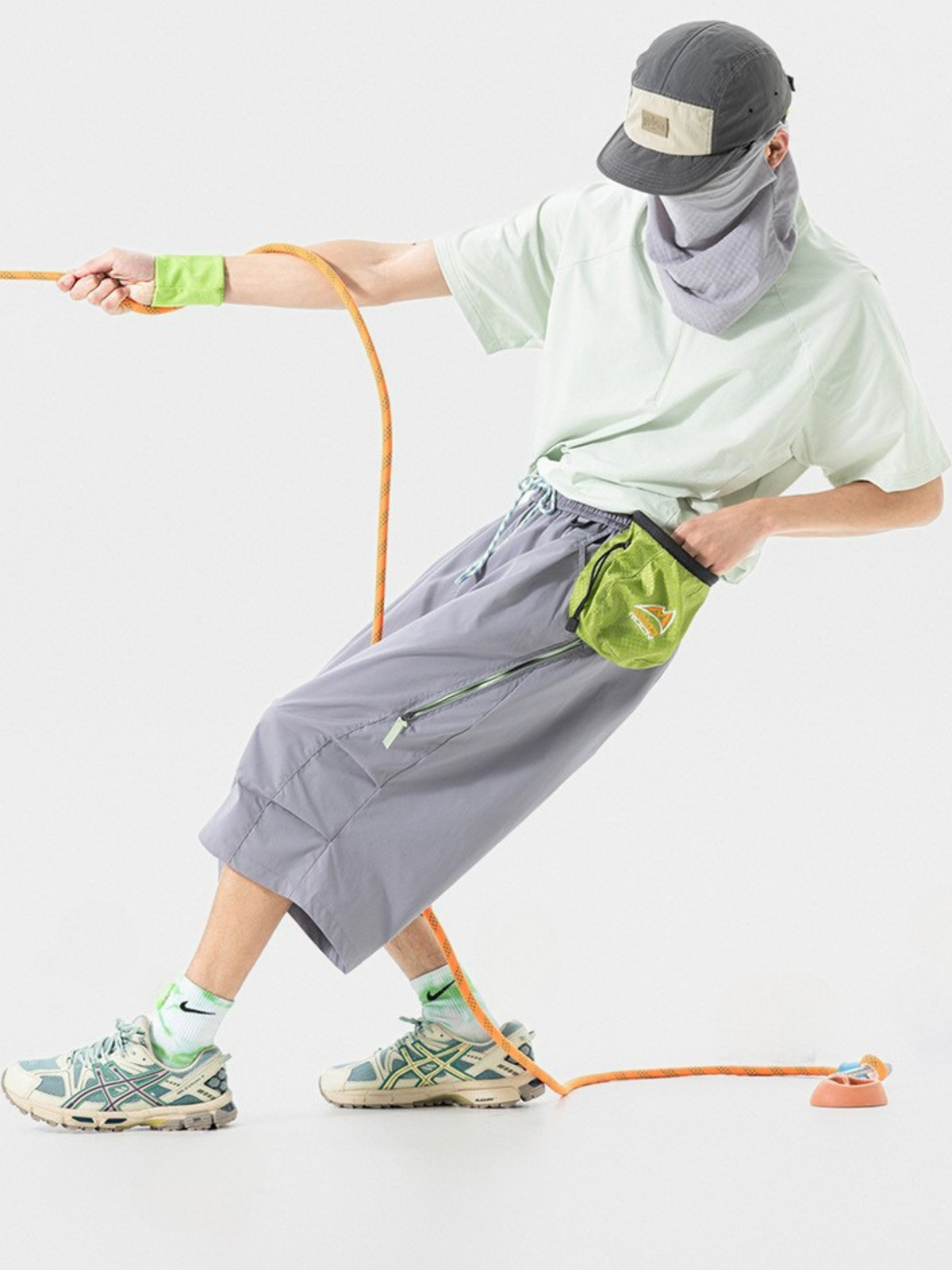DewDash – Wasserabweisende Unisex-Utility-Shell-Shorts mit Knitteroptik