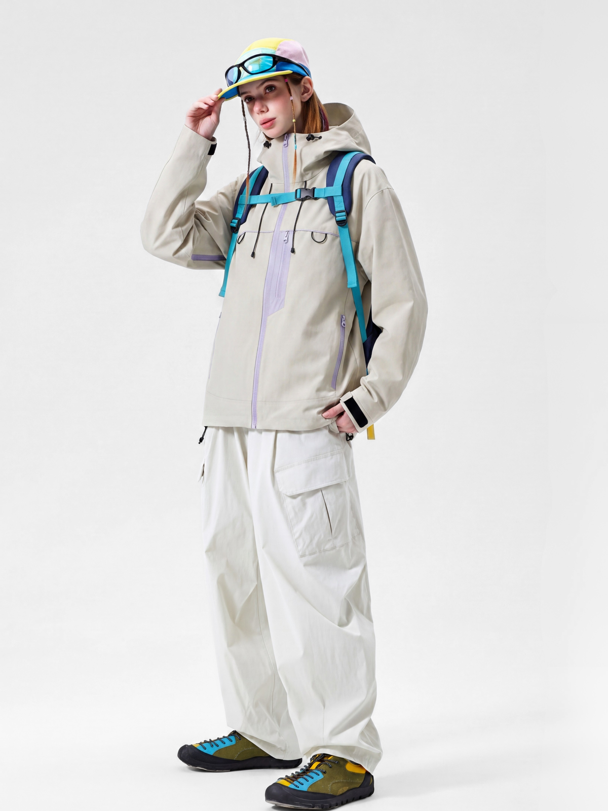 Ashgleam – Wasserabweisende, winddichte Cropped-Shell-Jacke für Damen