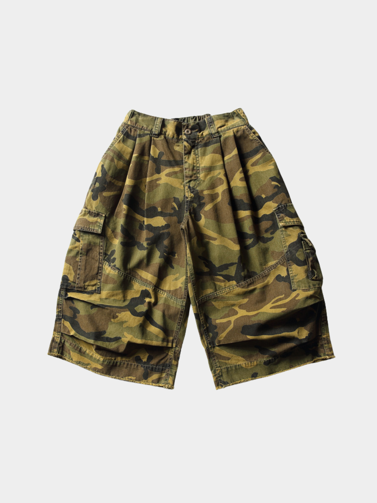 CampShell – Unisex-Camouflage-Shorts mit mehreren Taschen in lockerer Passform