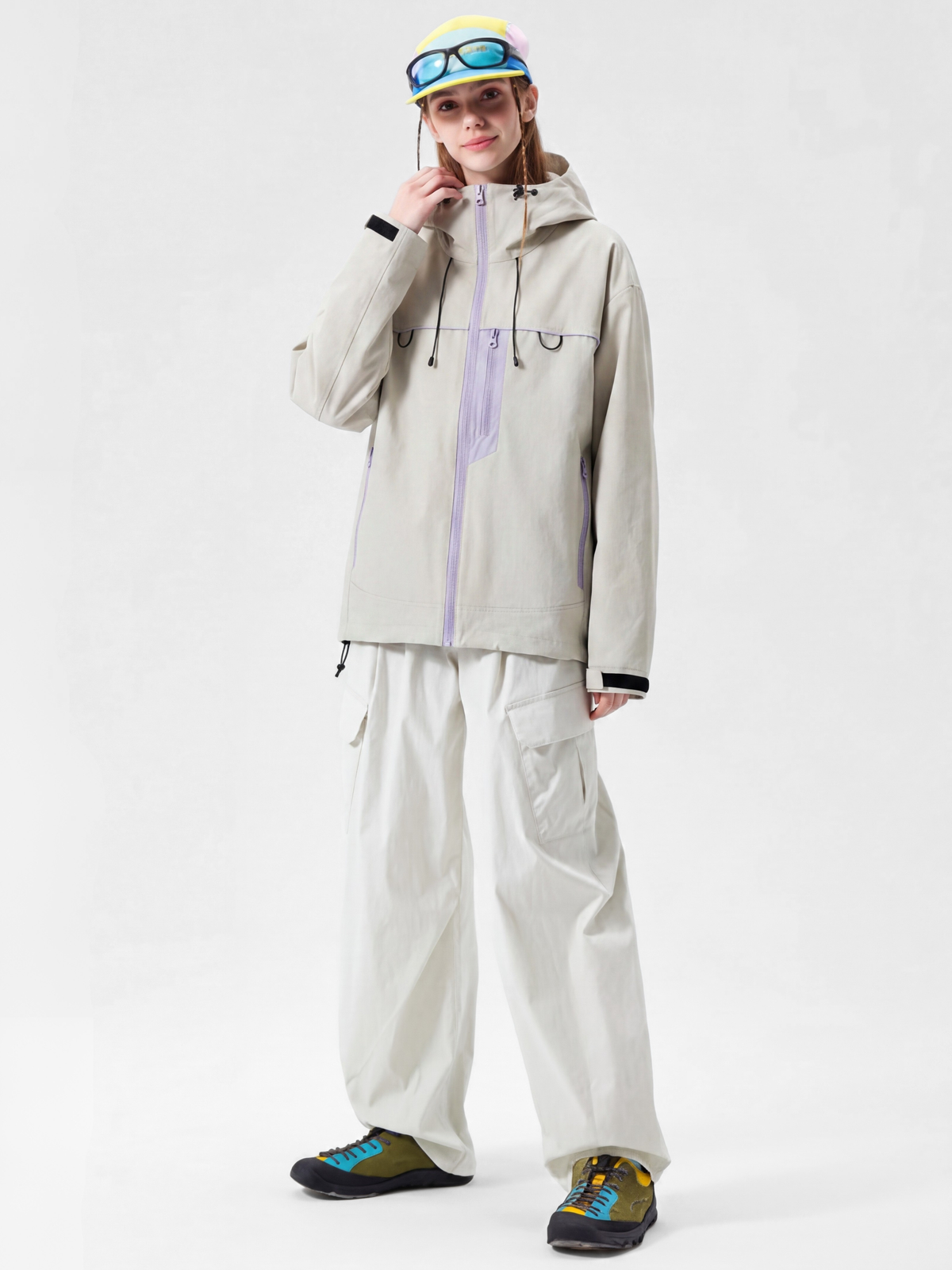 Ashgleam – Wasserabweisende, winddichte Cropped-Shell-Jacke für Damen