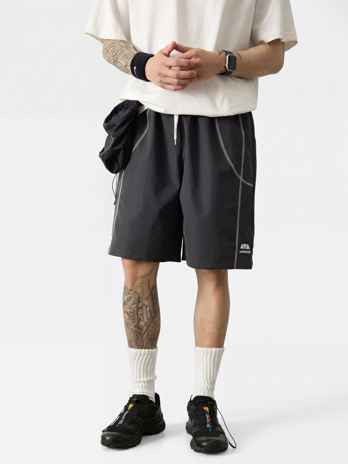 AlpineMist – Leichte, schnelltrocknende Colorblock-Sportshorts für Herren