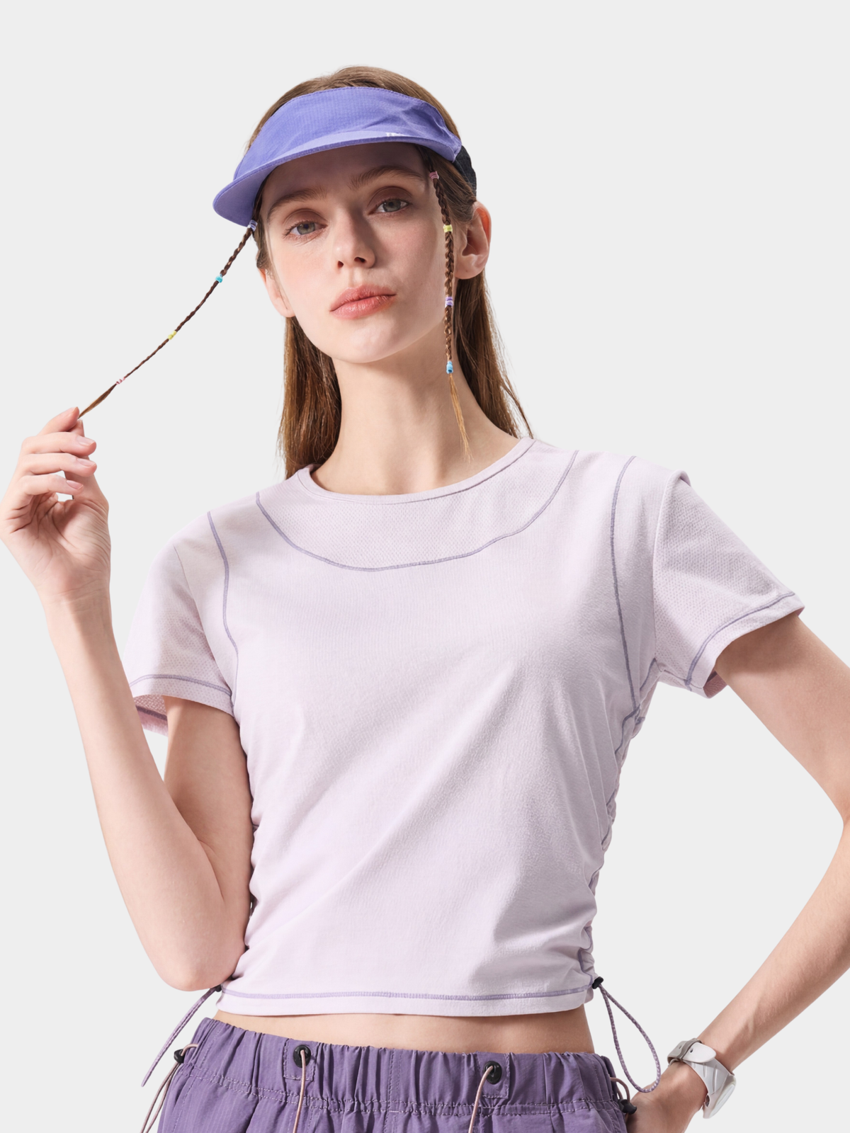 Spark – Damen UPF200+ Antibakterielles schnelltrocknendes bauchfreies T-Shirt