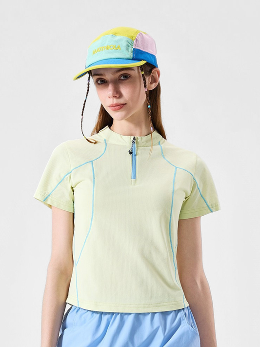 ChillChair – Schnelltrocknendes, antibakterielles Damen-Performance-Shirt mit halbem Reißverschluss