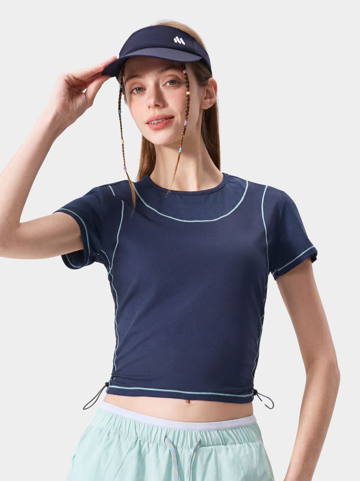 Spark – Damen UPF200+ Antibakterielles schnelltrocknendes bauchfreies T-Shirt