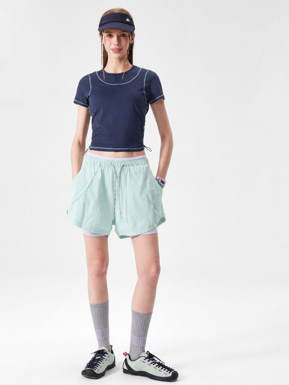 Spark – Damen UPF200+ Antibakterielles schnelltrocknendes bauchfreies T-Shirt