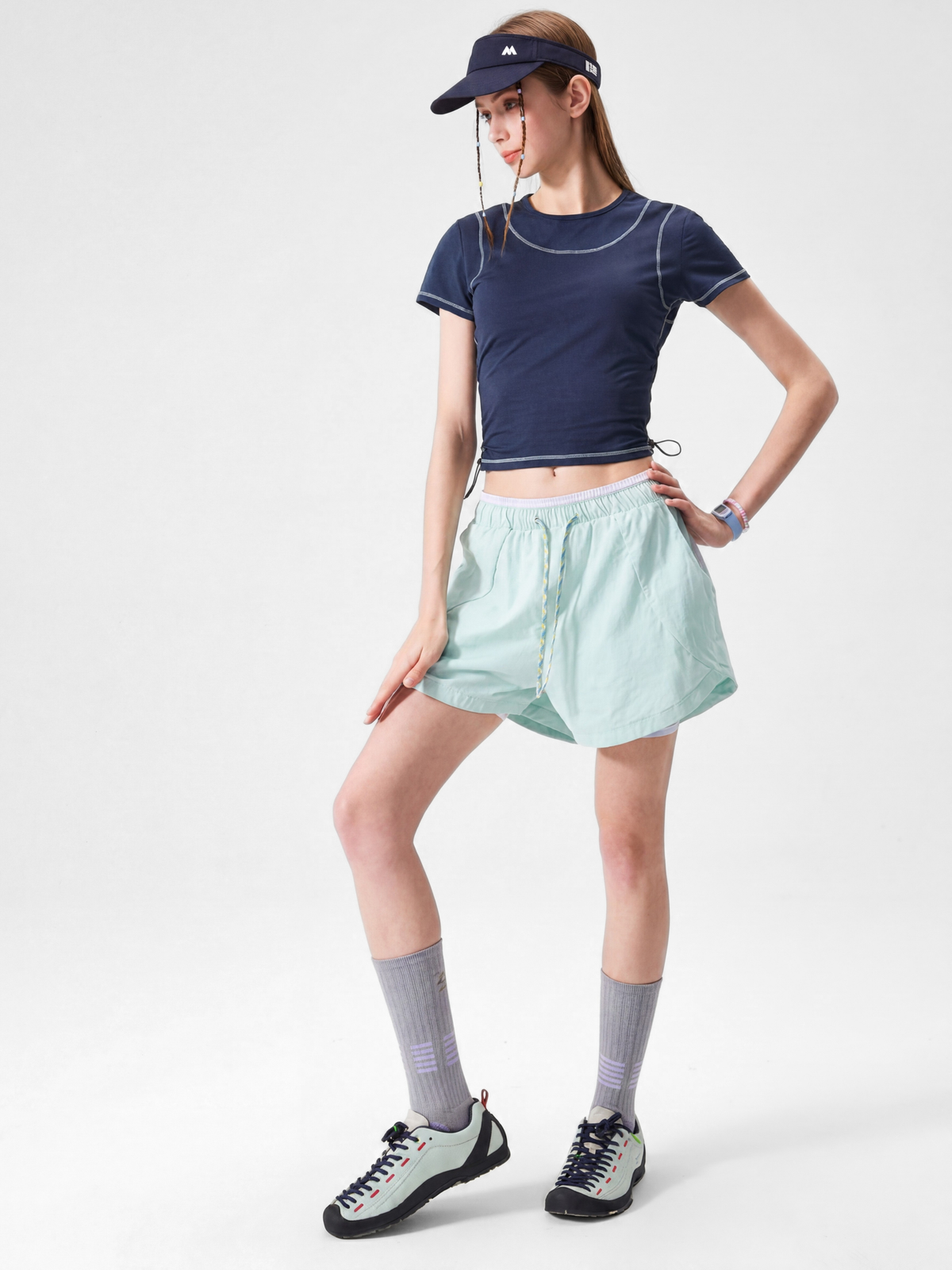 Spark – Damen UPF200+ Antibakterielles schnelltrocknendes bauchfreies T-Shirt