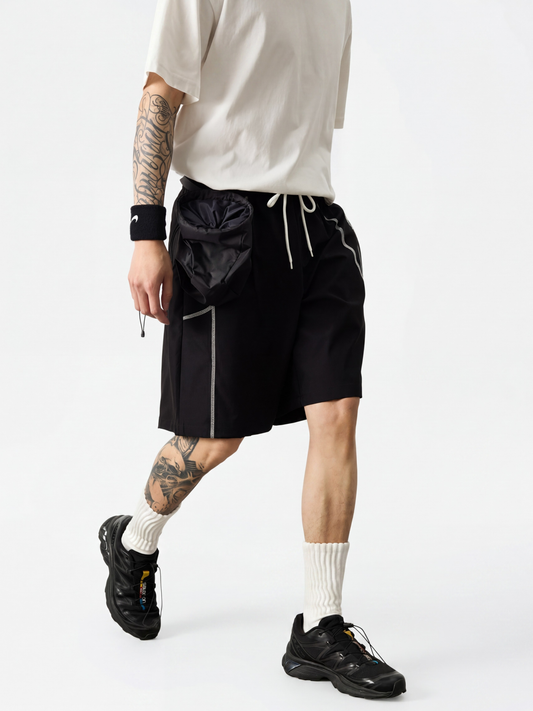 AlpineMist – Leichte, schnelltrocknende Colorblock-Sportshorts für Herren