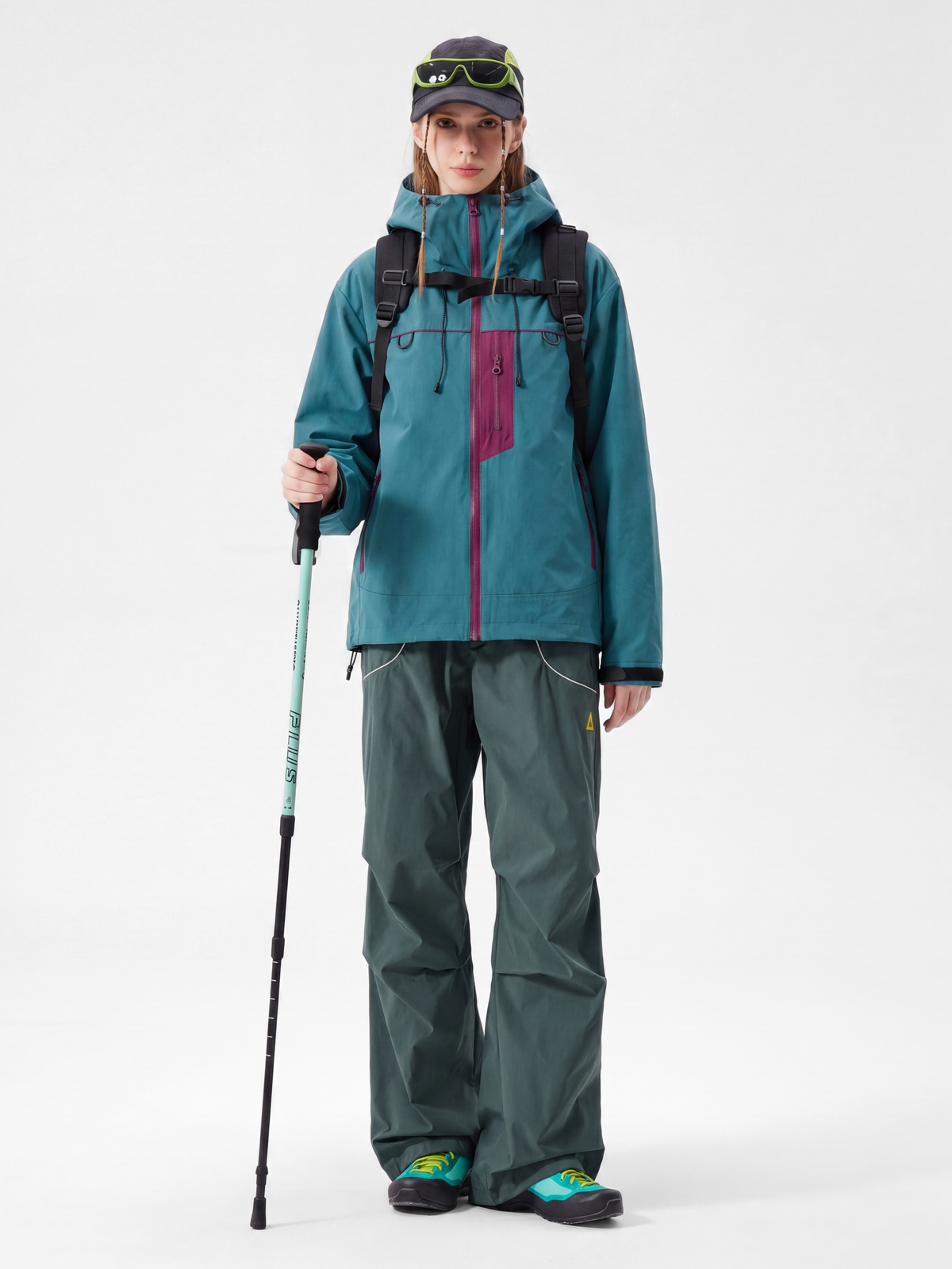 Ashgleam – Wasserabweisende, winddichte Cropped-Shell-Jacke für Damen