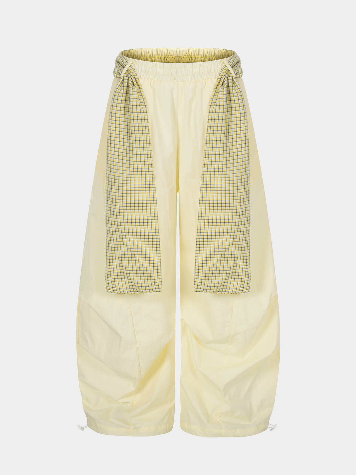 SoftEarth - Women's Plaid Panel Belt Straight-Leg Pants