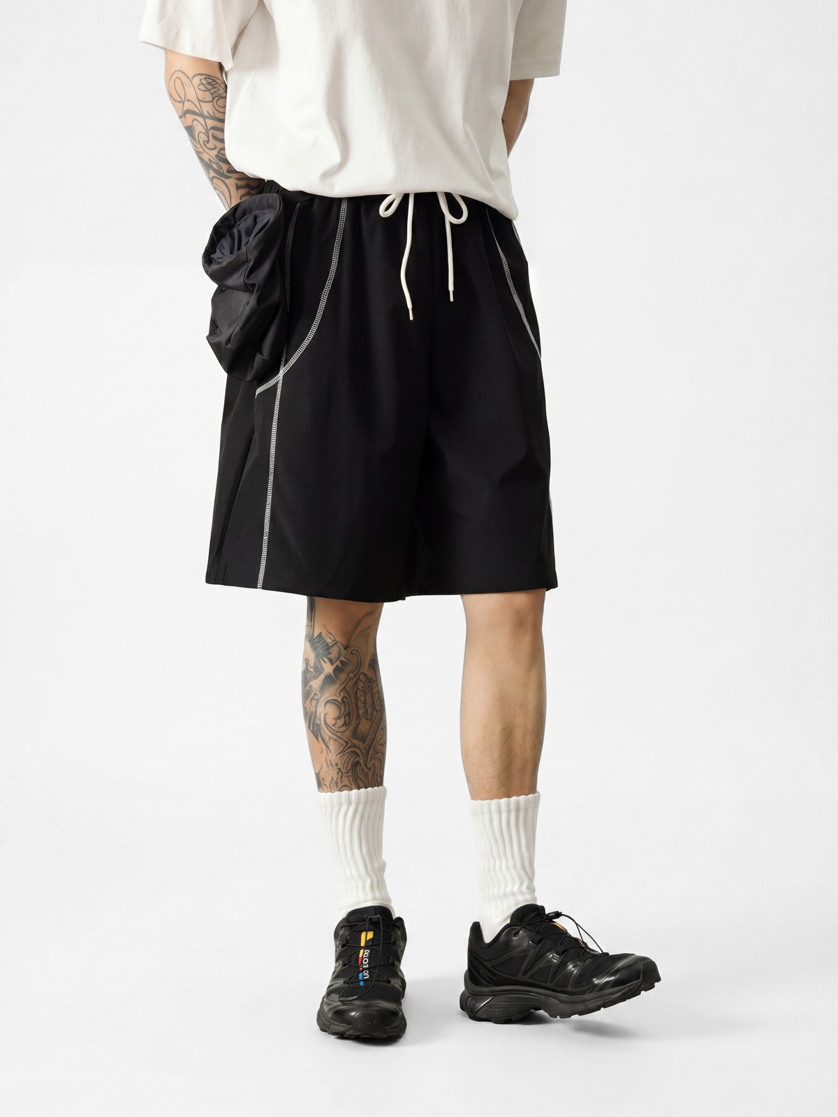 AlpineMist – Leichte, schnelltrocknende Colorblock-Sportshorts für Herren