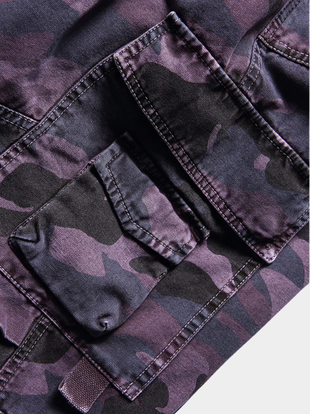 CampShell – Unisex-Camouflage-Shorts mit mehreren Taschen in lockerer Passform