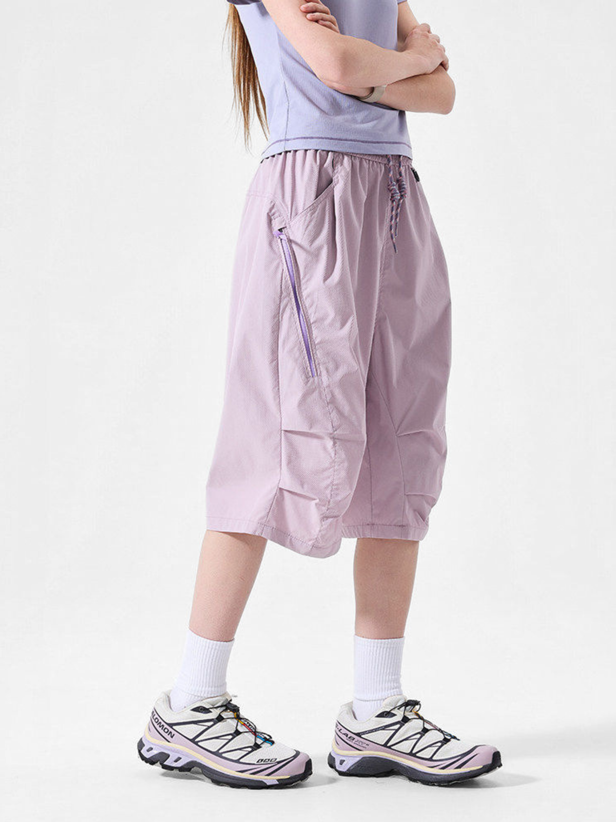 DewDash – Wasserabweisende Unisex-Utility-Shell-Shorts mit Knitteroptik