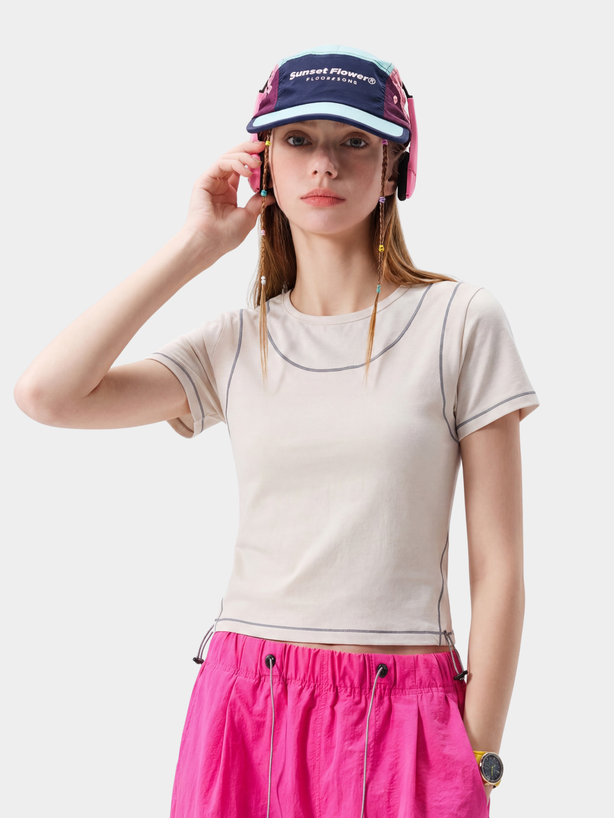 Spark – Damen UPF200+ Antibakterielles schnelltrocknendes bauchfreies T-Shirt