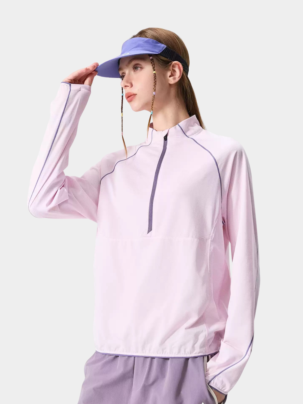 Snappy – Unisex Feuchtigkeitsableitendes, schnelltrocknendes Langarm-T-Shirt mit halbem Reißverschluss