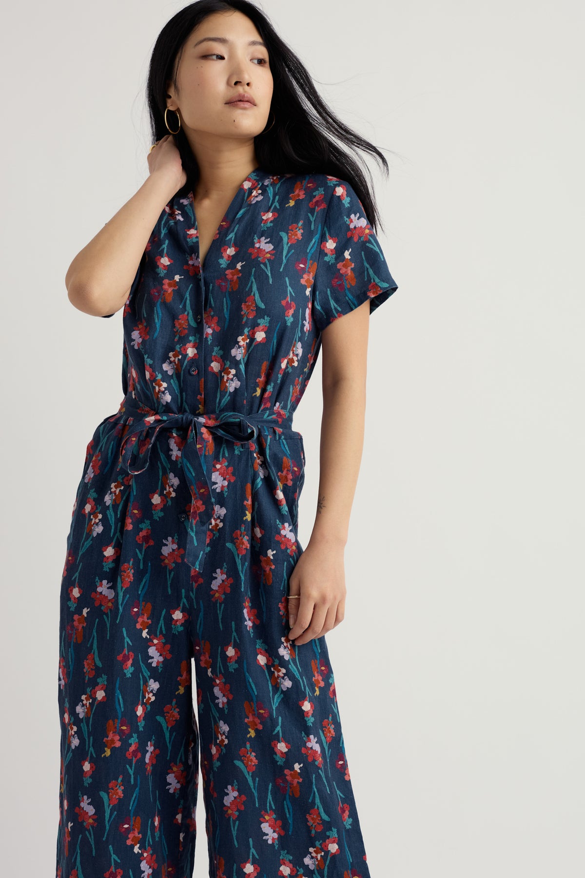 Treen Cove Leinen-Jumpsuit