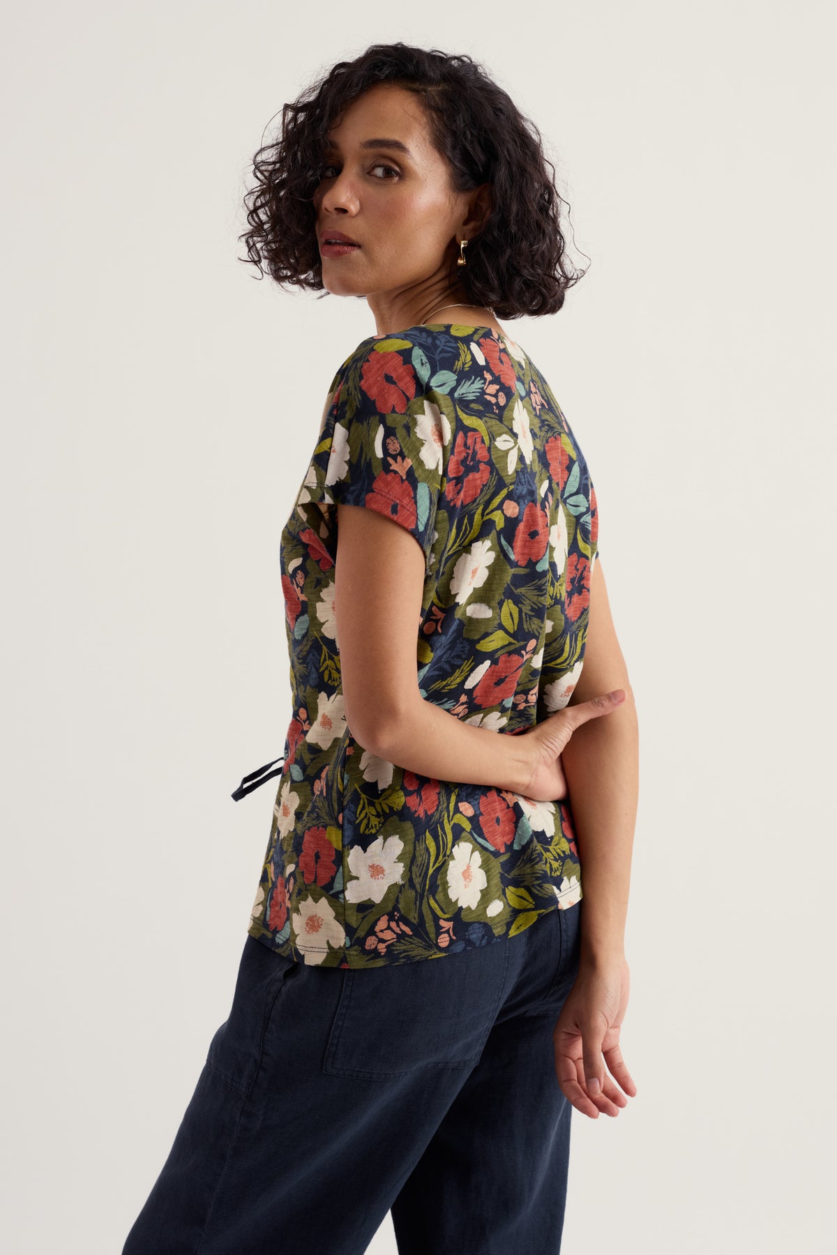 Studio Glass V-Ausschnitt Jersey-Top