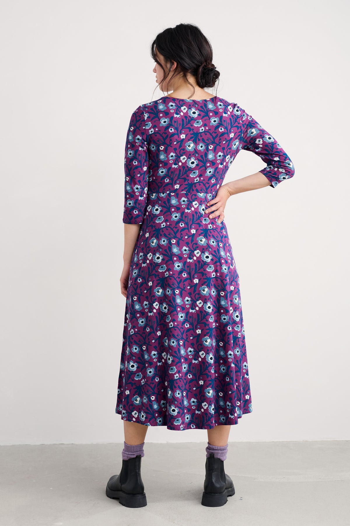 Veronica Midi Dress in GOTS-Certified Organic Cotton Jersey
