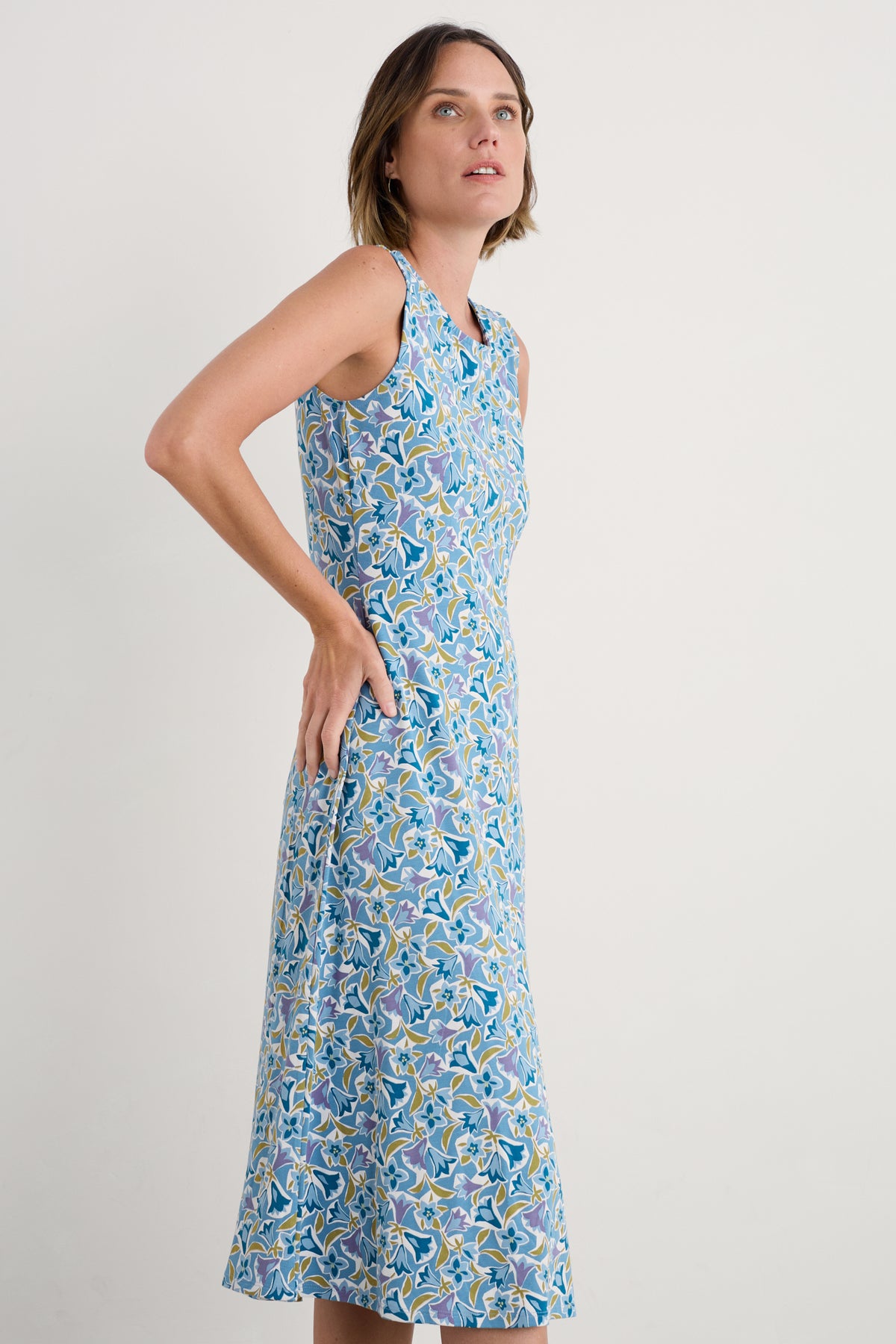 Sweet Violet Jersey Midi Dress