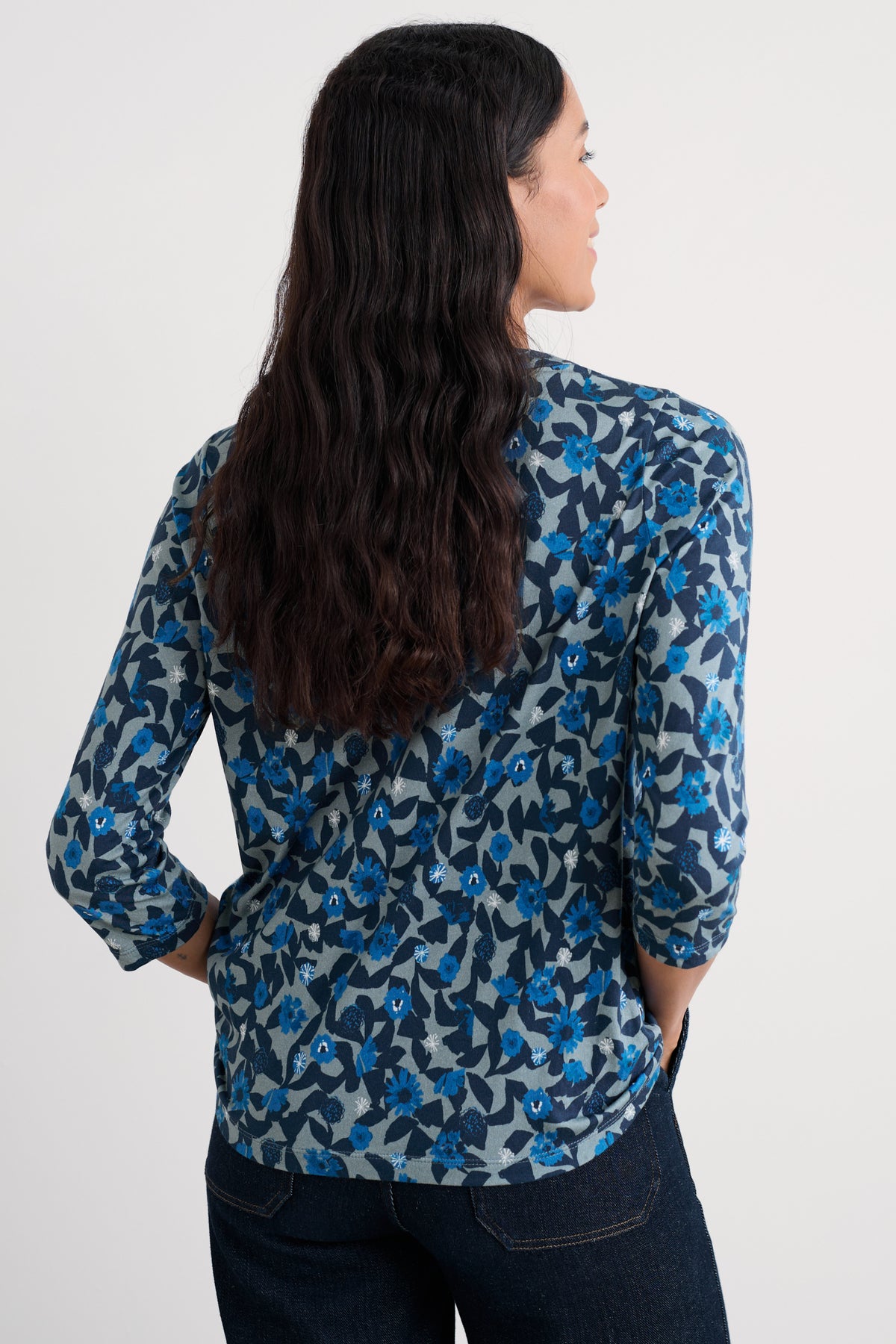 Barnoon Jersey-Oberteil mit 3/4-Arm