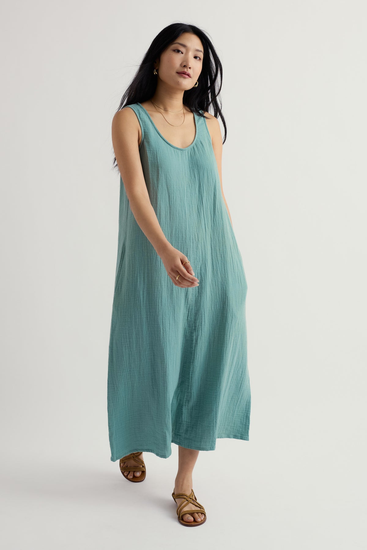 Helleborine Above-Ankle Dress in GOTS-Certified Organic Cotton