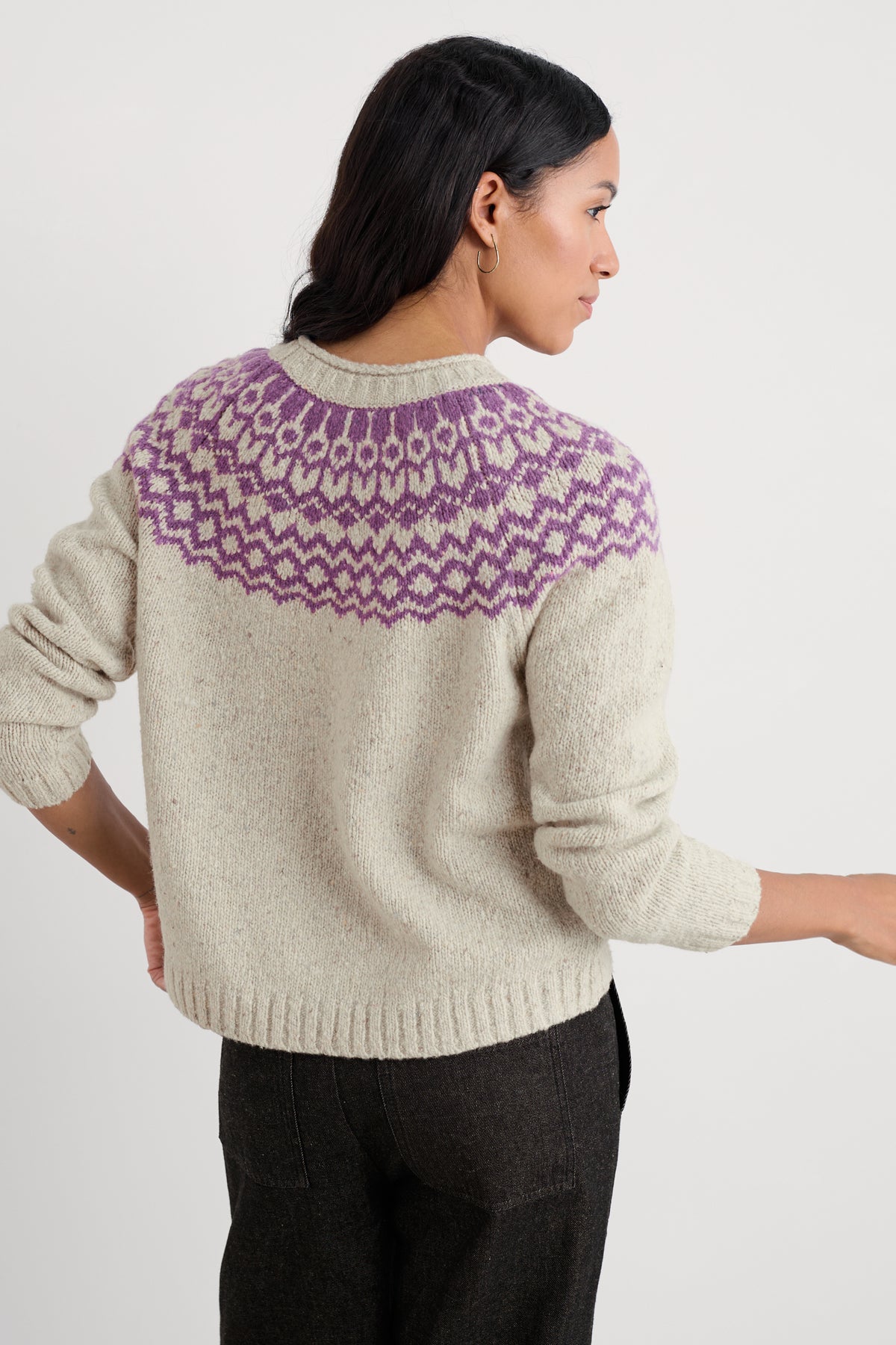 Port Kinnis Fair-Isle-Pullover aus Merinowolle