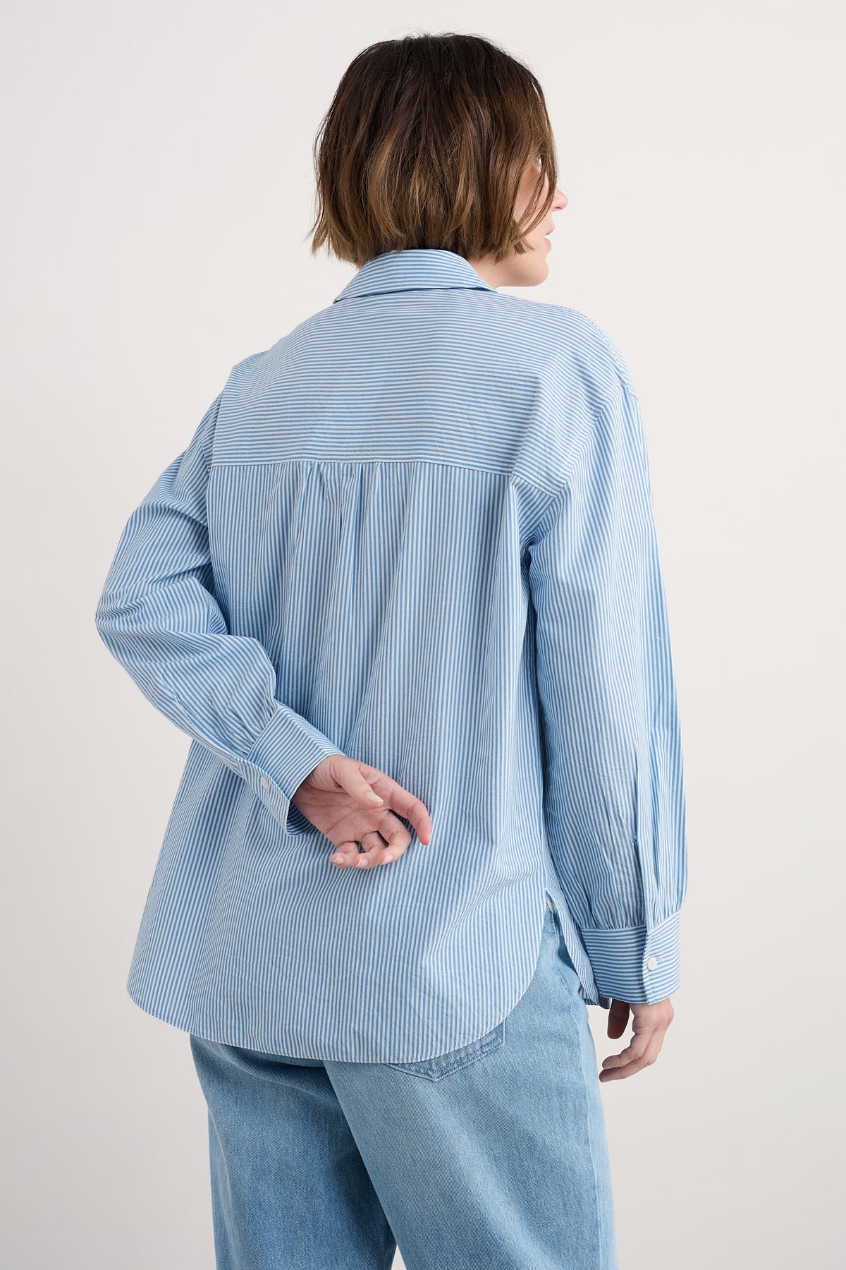 Sea Path Oversized-Popelinehemd