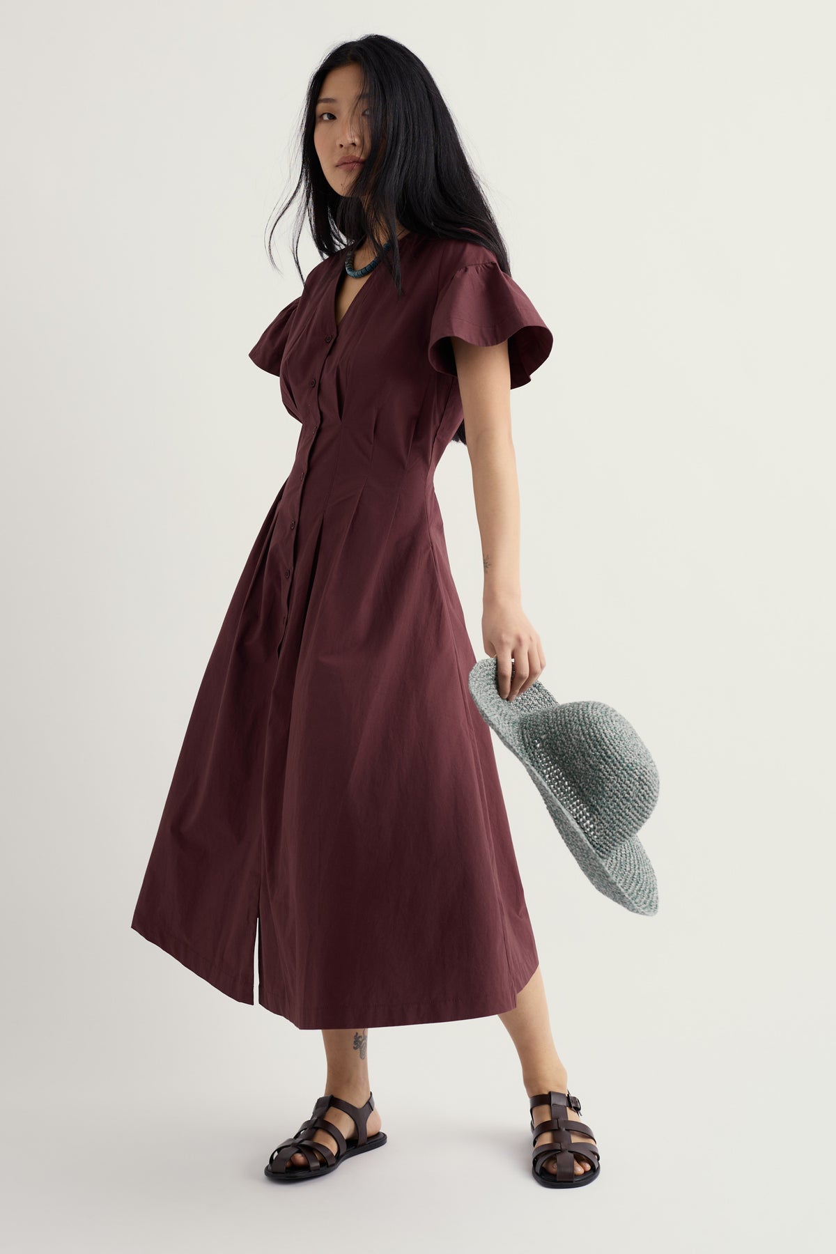 Kerthen Woods Poplin Midi Dress
