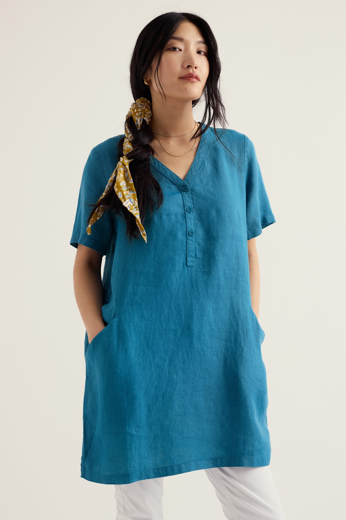 Kestle Mill Short Sleeve Linen Tunic