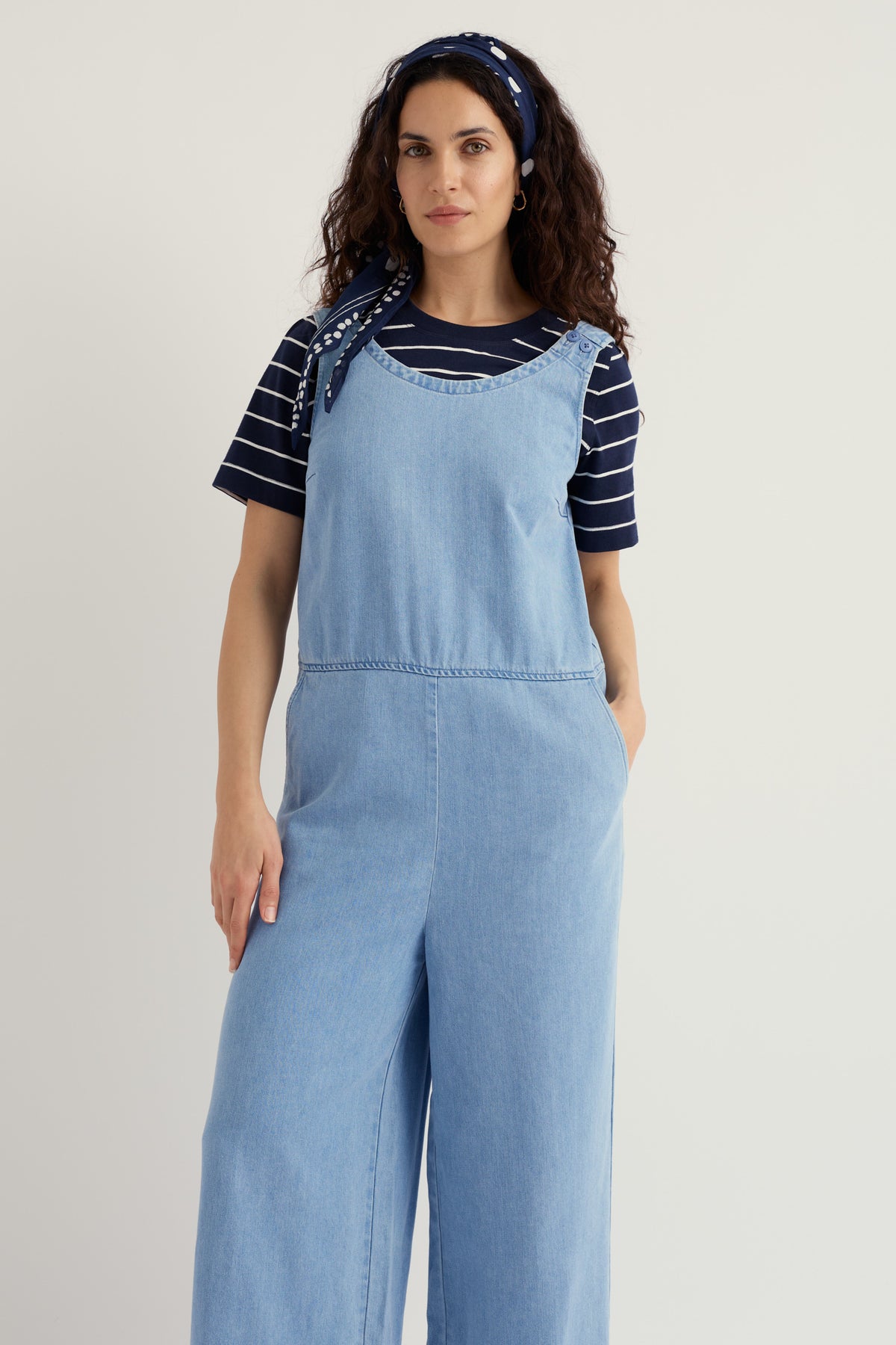 Salt Air Denim Jumpsuit