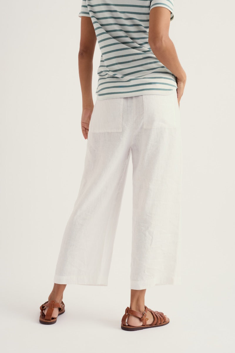 Tide Flow Leinen-Culottes mit weitem Bein